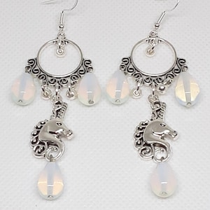 Unicorn Chandelier Earrings Unique Fun Jewelry Gifts for Her image 1