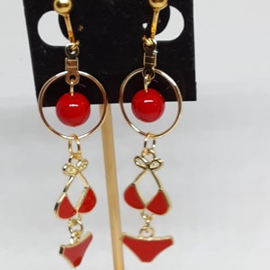 Bikini Hoop Clip On Earrings Summer Vacation Gifts for Her