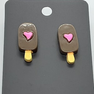Chocolate Ice Cream Bar Summer Whimsical Fun Food Jewelry gifts for her