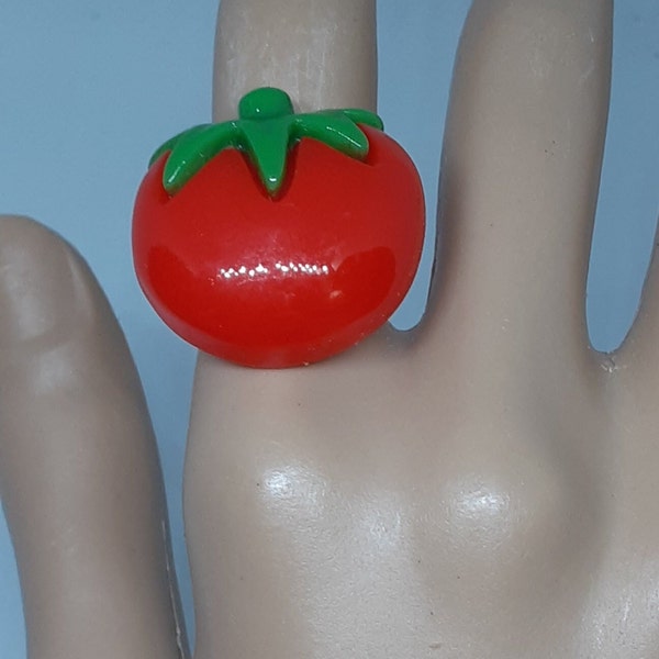 Tomato Adjustable Statement Ring Tomato Festival Gardener Vegetarian  gifts for her