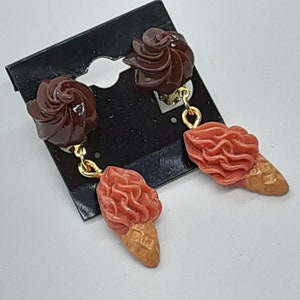 Ice Cream Bar Clip On Earrings: Summer Fun Food Jewelry