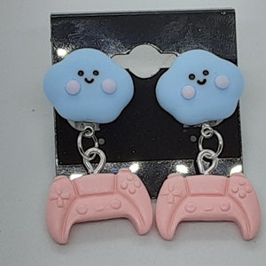 Gamer Cloud Clip On Earrings fun jewelry gifts for her