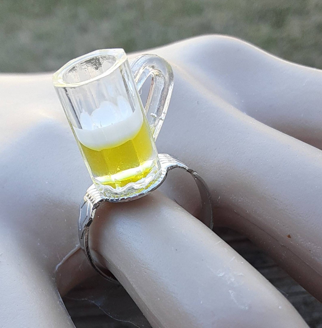 Beer Lovers Beer Mug Ring Statement Ring Fun Jewelry Whimsical Gifts ...