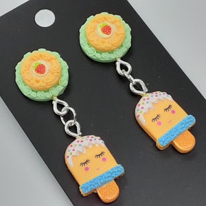 Ice Cream Post Dangle Earrings Summer Whimsical Fun Food Jewelry gifts for her