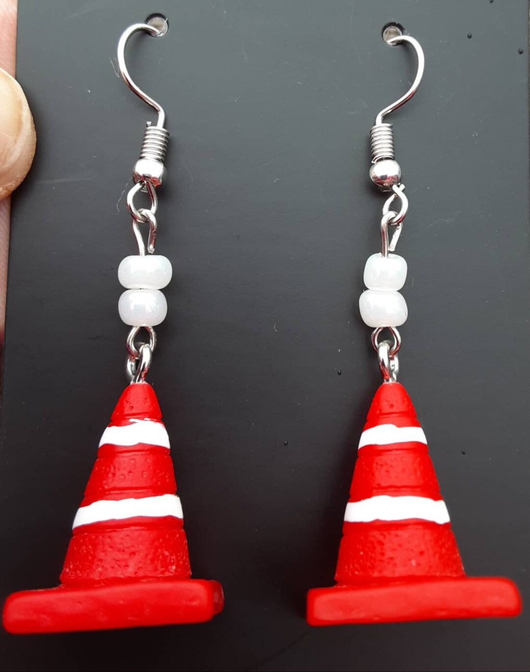 Safety Cone Traffic Cone Earrings Unique Fun Statement Etsy