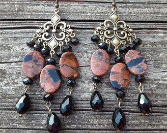 Handgemachte Bronze Statement Ohrringe