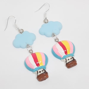 Hot Air Balloons and Clouds Summer Fun Jewelry Vacation