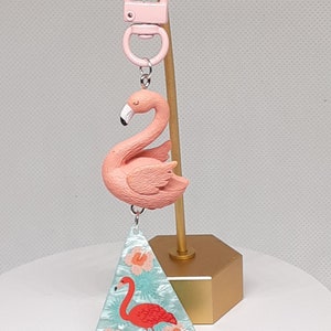 Flamingos Keychain Zipper pull Summer Fun Accessories Gifts for Her