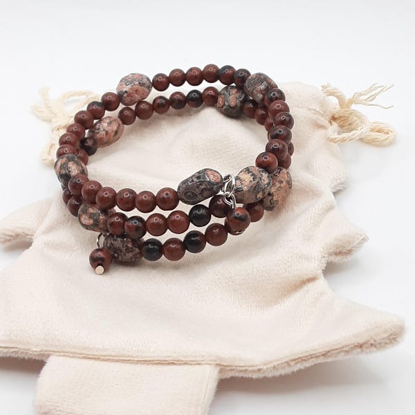 Memory Wire Bracelet in Christmas Tree Bag