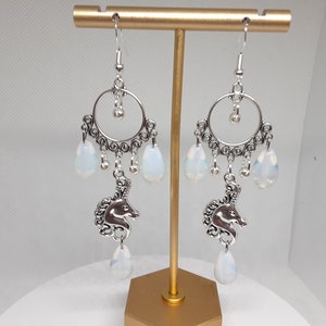 Unicorn Chandelier Earrings Unique Fun Jewelry Gifts for Her image 2