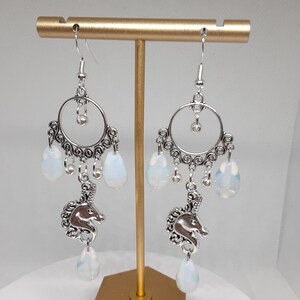 Unicorn Chandelier Earrings Unique Fun Jewelry Gifts for Her image 3