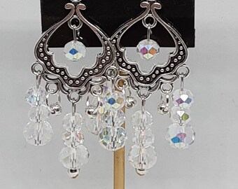 Clear Chandelier Statement Earrings Gifts for Her