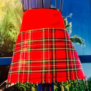 Apron, Plaid, CHRISTMAS, Serving Apron