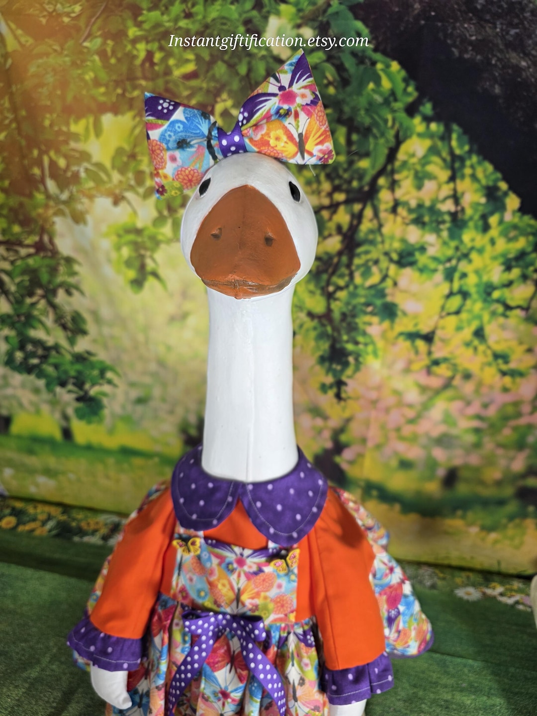 Spring / Summer Butterfly Porch Goose Dress With Hair Bow and Wig!! - Etsy