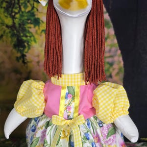 Spring / Summer / Floral Fabric Porch Goose Dress With Hair Bow & Wig ...
