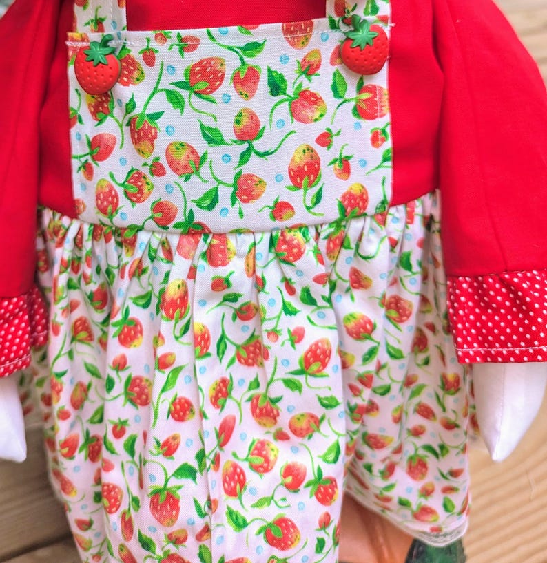 Spring / Summer/ Strawberry Fabric Porch Goose Dress With Hair Bow ...