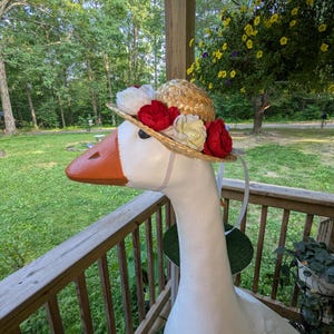 Porch Goose Floral Straw Hat