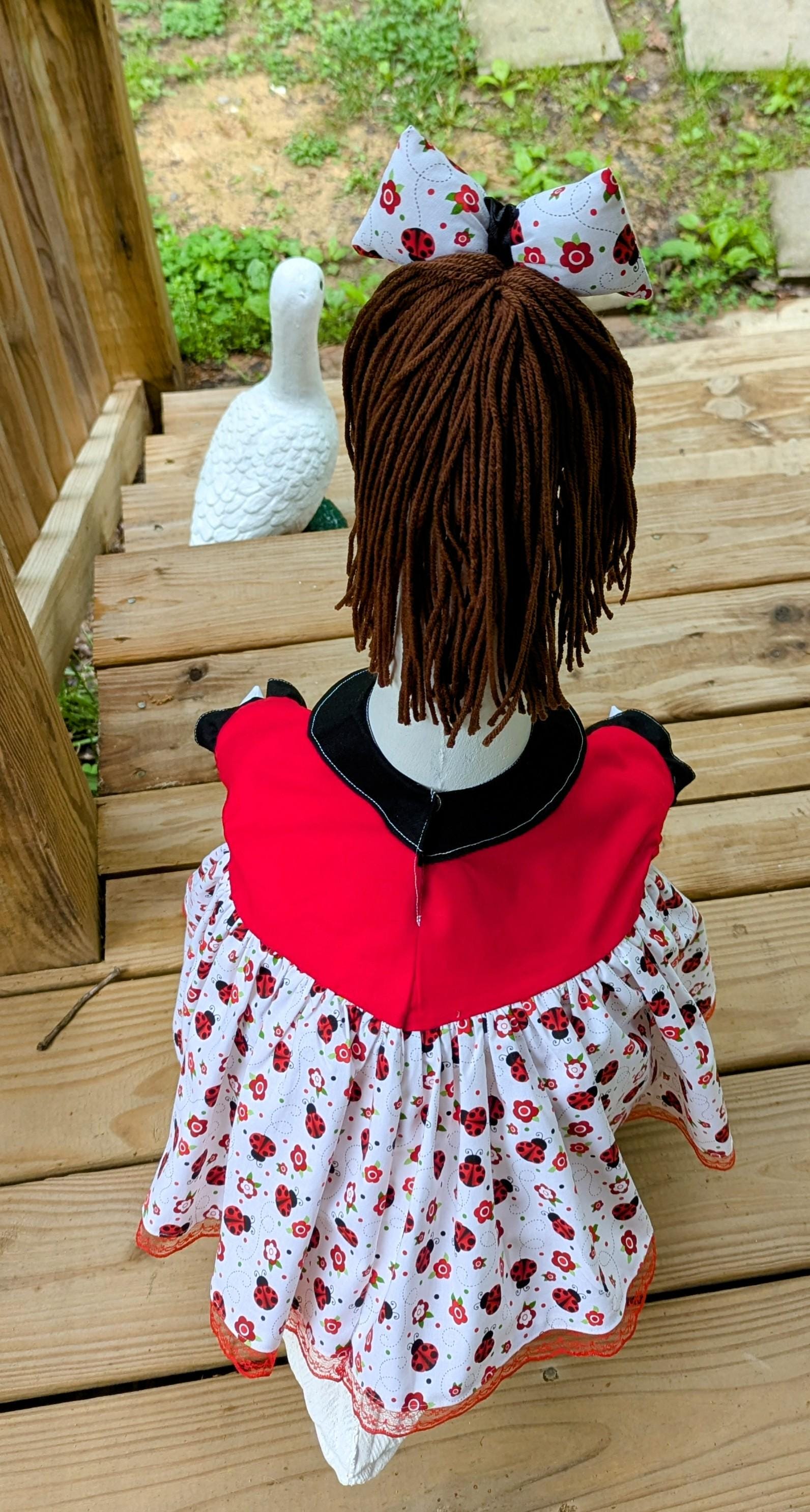 Spring / Summer/ Ladybug Porch Goose Dress With Hair Bow & Wig!! - Etsy