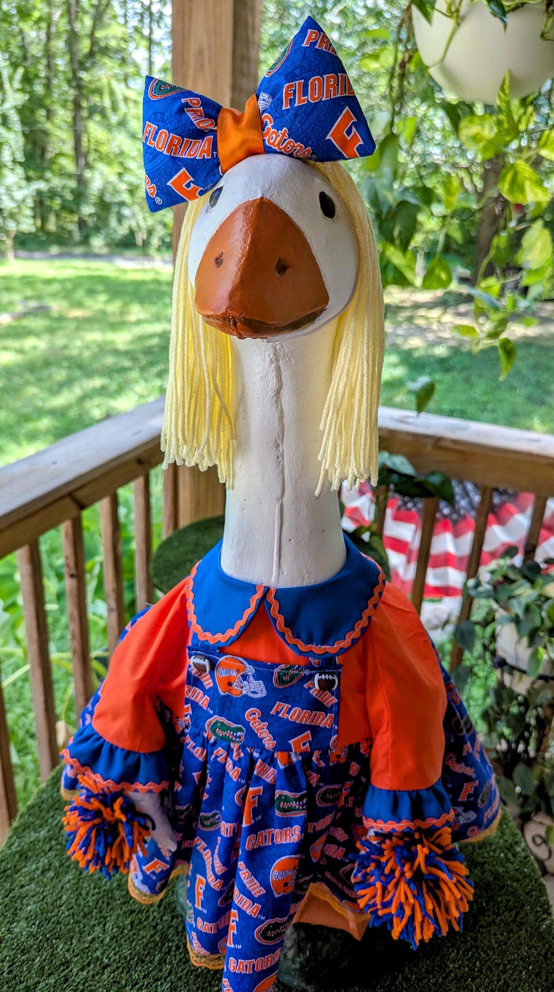 Goose- Leader Football/ Florida Gator/ Porch Goose Dress With Pompoms ...