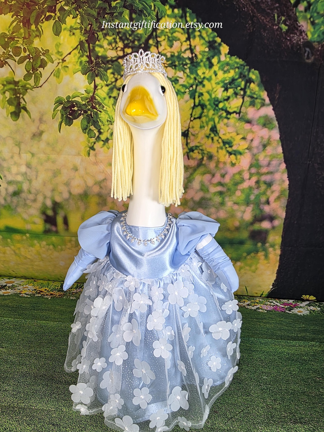Regency Style Porch Goose Dress With Handmade Tiara & Wig, Fits 23 ...