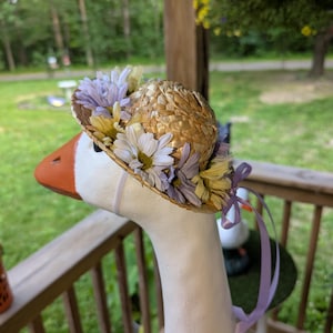 Porch Goose Floral Straw Hat