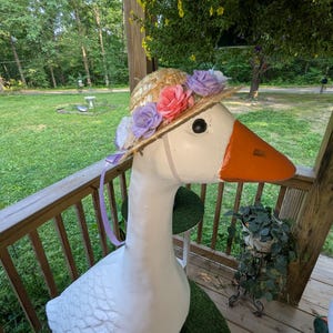 Porch Goose Floral Straw Hat
