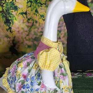Spring / Summer / Floral Fabric Porch Goose Dress With Hair Bow & Wig ...