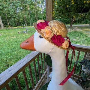 Porch Goose Floral Straw Hat