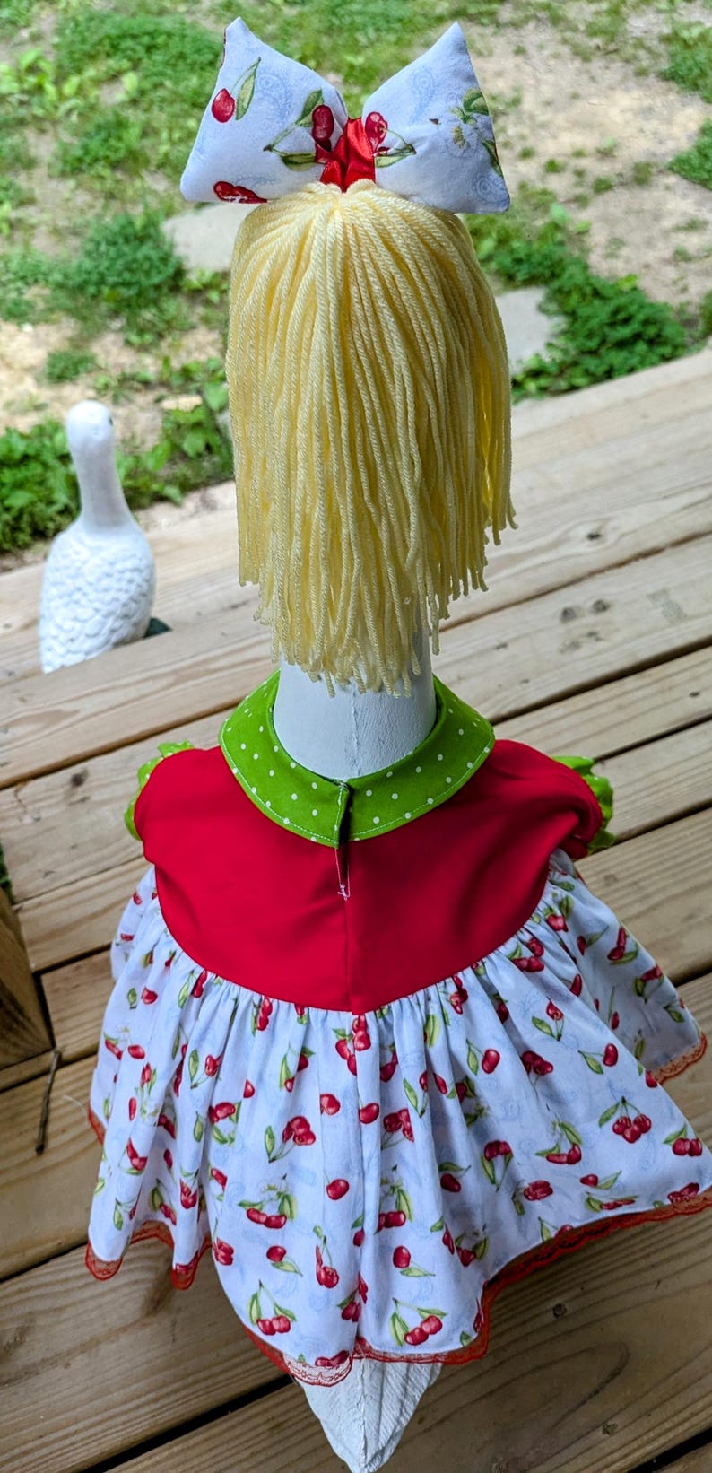 Spring / Summer/ Cherry Porch Goose Dress With Hair Bow & Wig!! - Etsy