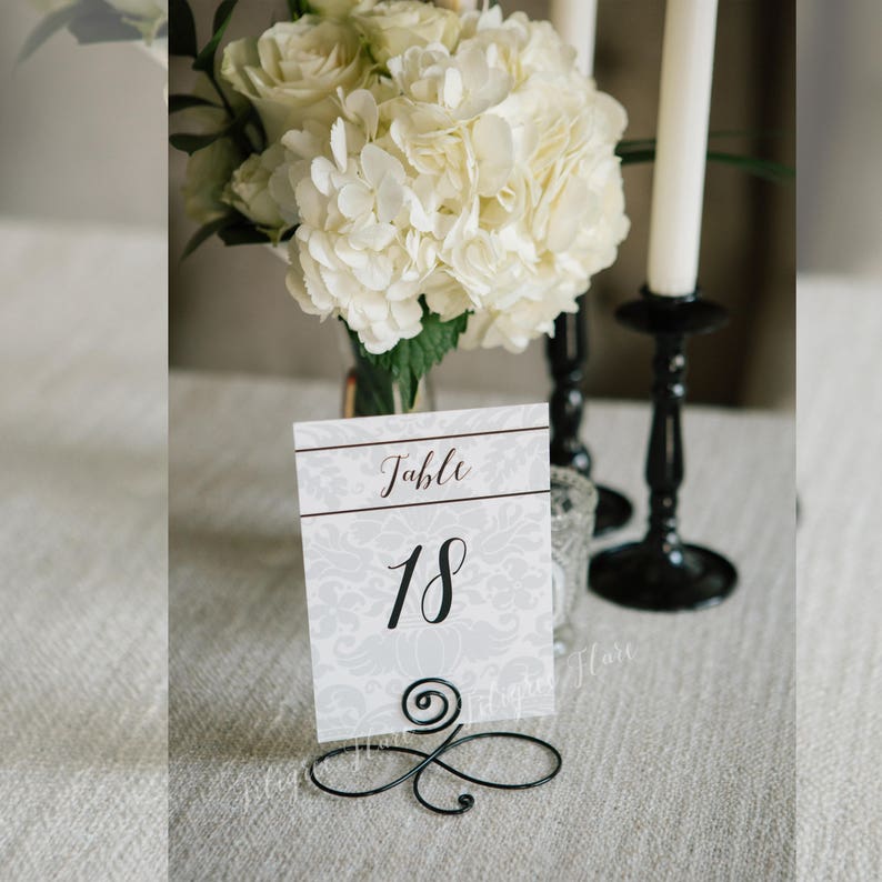 Set of 15 Black Table Number Holders for Wedding Reception Etsy