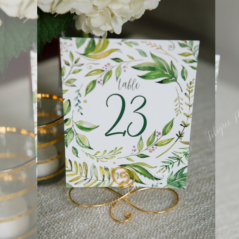 Set of 12 Gold Wedding Table Number Holders Table Number Etsy