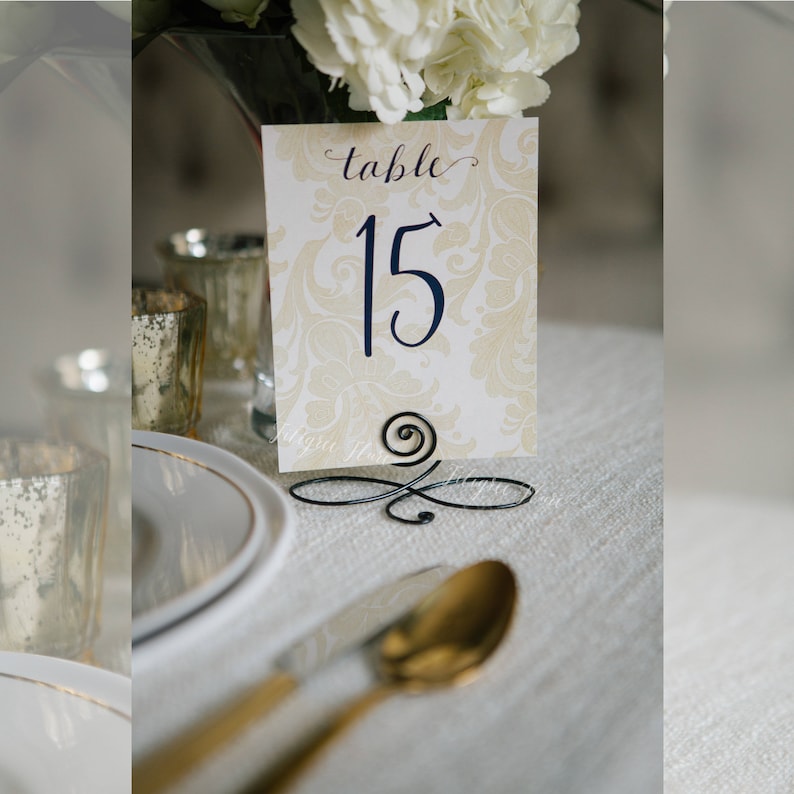 Set of 15 Black Table Number Holders for Wedding Reception Etsy