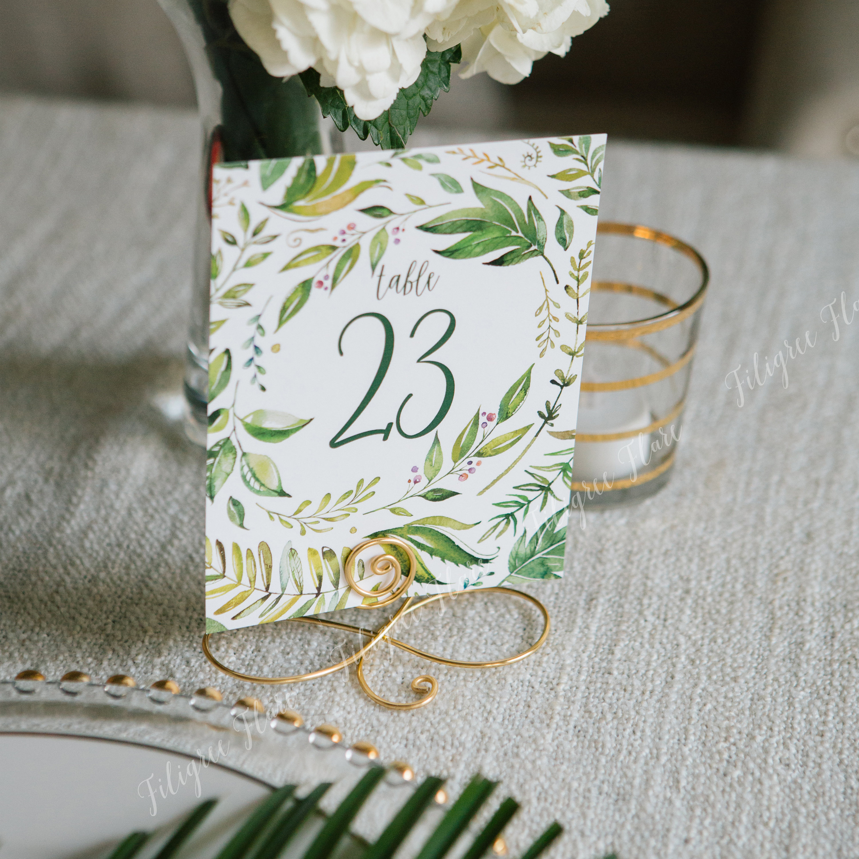 Number card outlet holders for weddings