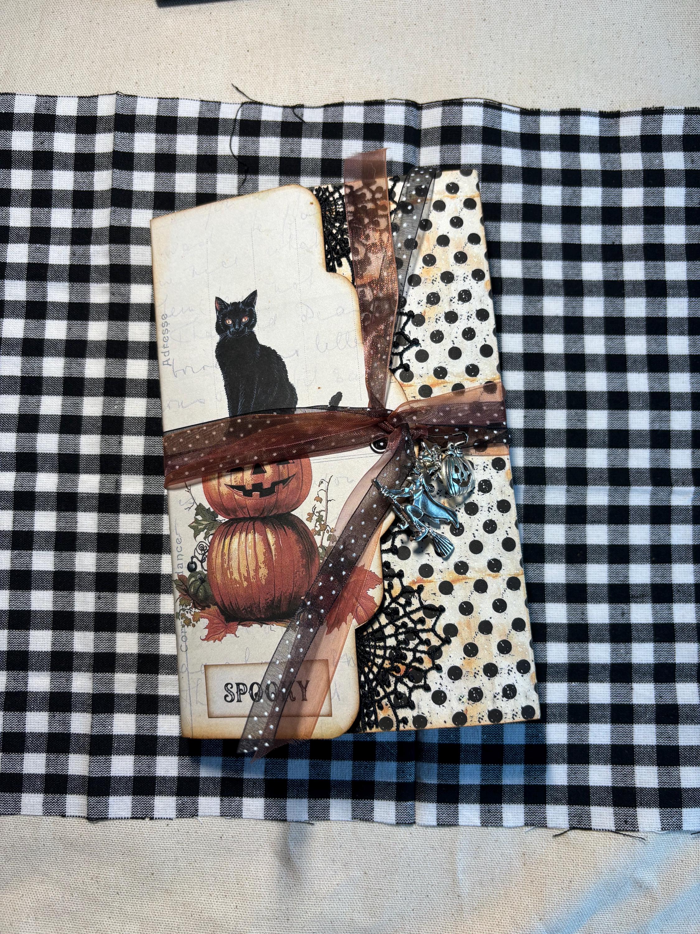 Spooky Halloween Journal with Charms & Pockets