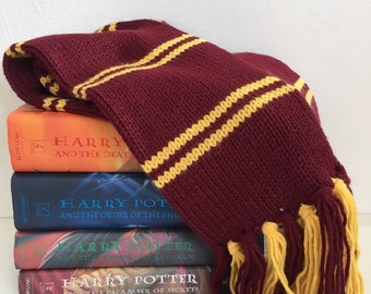 Striped Hand Knit Scarf