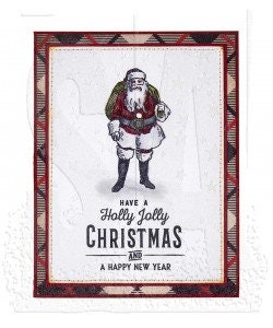 Stampers Anonymous Tim Holtz Stamps Stencil SANTA Christmas THMM154 
