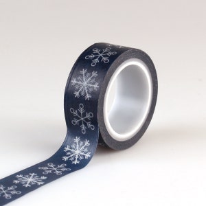 Echo Park I LOVE WINTER Collection Snowflakes Decorative Tape, Snowflake Tape, Winter Scrapbook and Papercraft