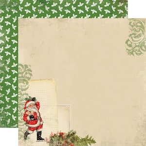 5 Assorted Sheets! Carta Bella Christmas Time Collection, 12X12 Double-sided Christmas Scrapbook, Christmas Papercraft