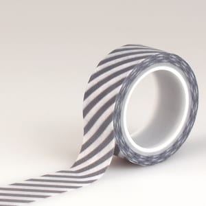 Echo Park Paper Co. Hello Winter Collection "Navy Stripe" Decorative Tape, Blue Diagonal Stripe Tape