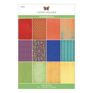 Petite Patterns Paper Pad from the Flea Market Finds Collection by Cathe Holden, 24 Sheets, 6&quot; X 9&quot; Single Sided Patterned Papers