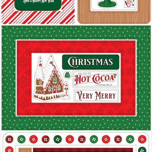 Carta Bella CHRISTMAS CHEER Collection Chipboard Frames, Christmas/Holiday Scrap and Papercraft, Christmas Die Cut Chipboard Frames