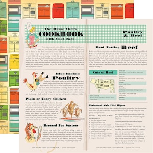 6 Assorted Sheets! Carta Bella Country Kitchen Collection, 12X12 Double-sided Vintage/Retro Kitchen Theme Scrapbook and Papercraft