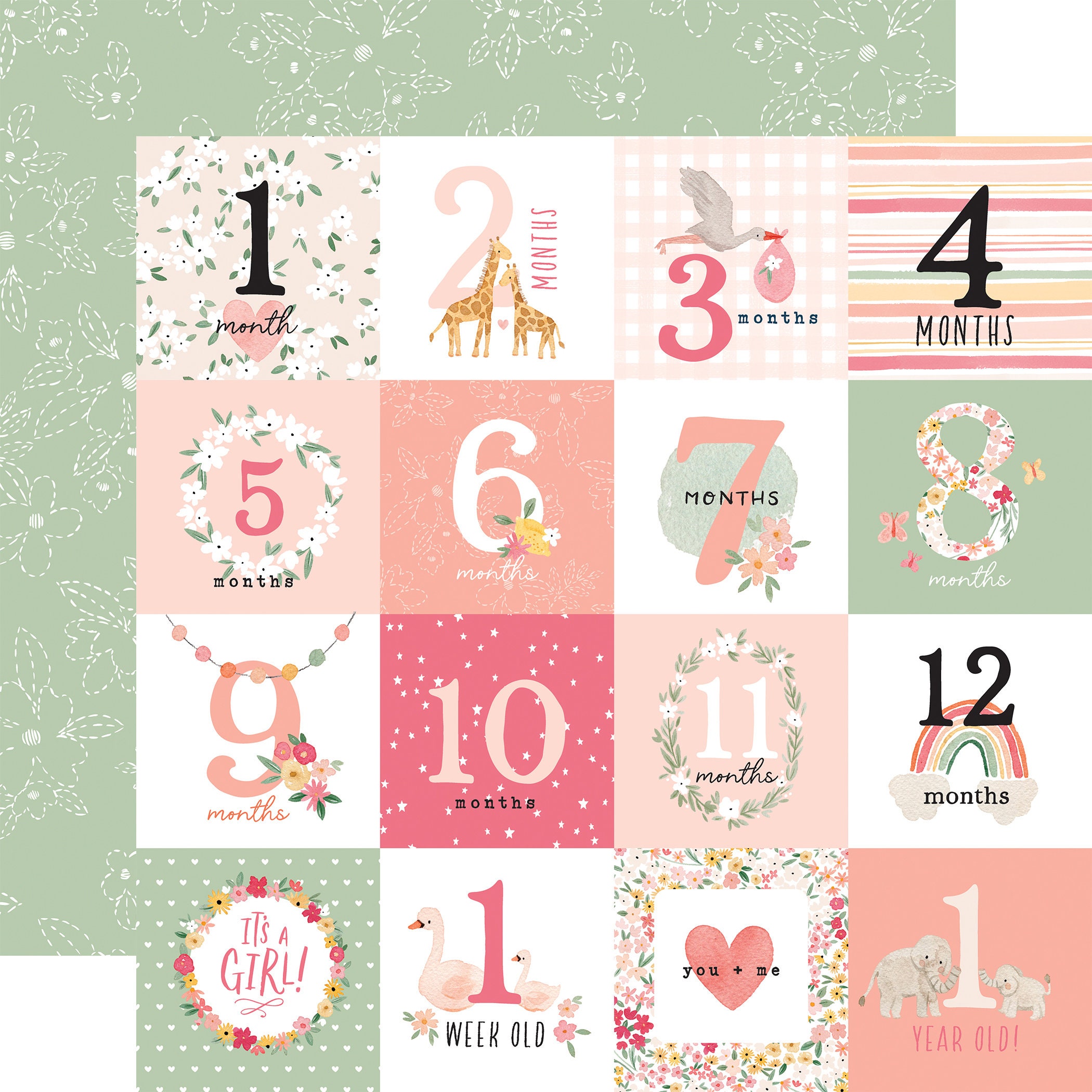 Echo Park WELCOME BABY GIRL 6X6 MEGA Paper Pad – Mindless Crafting