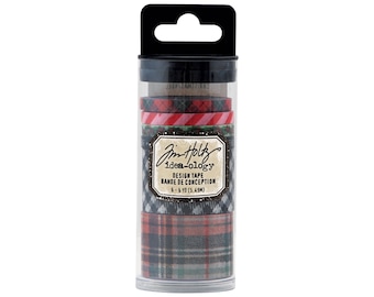Tim Holtz idea-ology Christmas Design Tape, 6 Rolls, 36 Yards, Christmas Crafts, Christmas Tape, Christmas Washi, Christmas 2022