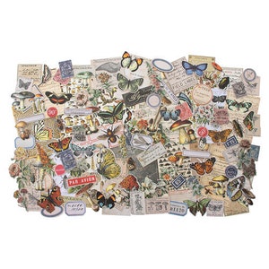 Tim Holtz idea-ology Ephemera Pack, &quot;Field Notes&quot;, 134 Pieces, Vintage Inspired Assemblage, Collage and Papercrafts