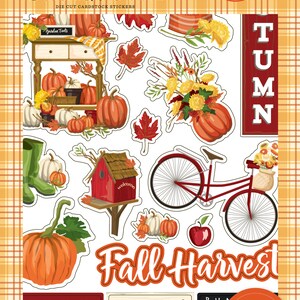 Carta Bella WELCOME Autumn Collection Sticker Book, 16 Pages, Fall/Autumn Scrap and Papercraft, Autumn/Fall Sticker Book