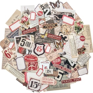 Tim Holtz idea-ology Ephemera Pack, &quot;Snippets&quot;, 111 Pieces, Vintage Inspired Assemblage, Collage and Papercrafts, Tim Holtz Snippets