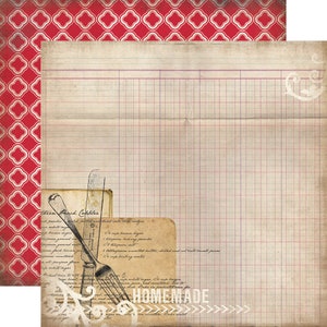 5 Assorted Sheets! Carta Home Sweet Home Collection, 12X12 Double-sided Patterned Scrapbook, Baking/ Sweets Theme Scrapbook and Papercraft