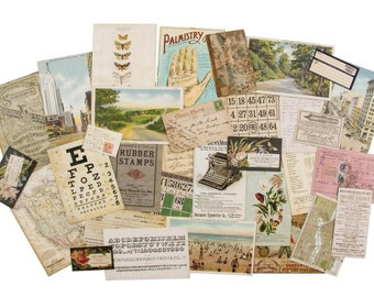 Tim Holtz idea-ology Layers, "Remnants", 32 Pieces, Vintage Inspired Assemblage, Collage and Papercrafts, Tim Holtz Remnants Layers