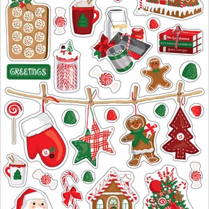 Carta Bella CHRISTMAS CHEER Collection Chipboard Accents, Christmas/Holiday Scrap and Papercraft, Christmas Die Cut Chipboard Phrases